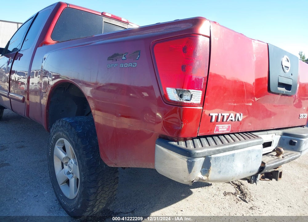 2007 NISSAN TITAN SE VIN: 1N6BA06B47N241987