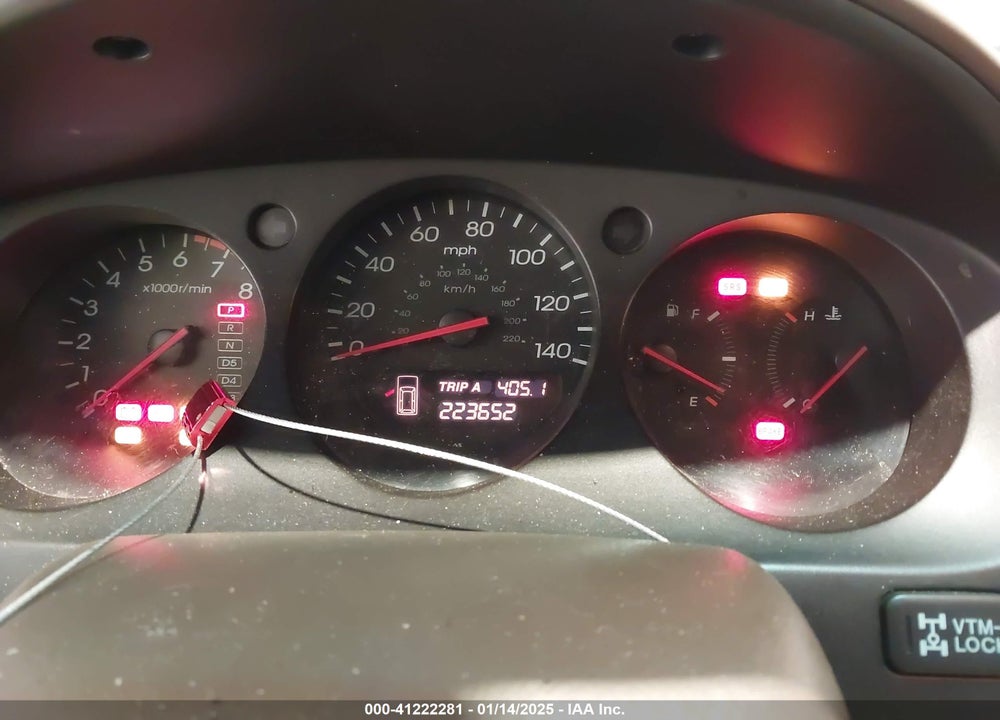 2001 ACURA MDX VIN: 2HNYD18611H534895