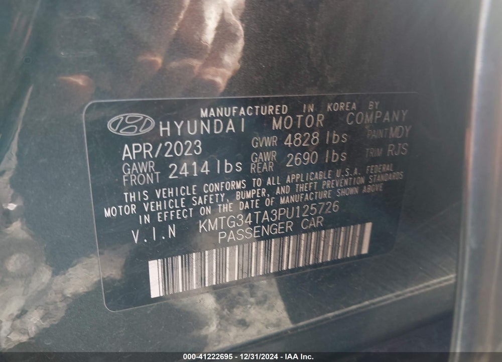 2023 GENESIS G70 2.0T AWD VIN: KMTG34TA3PU125726
