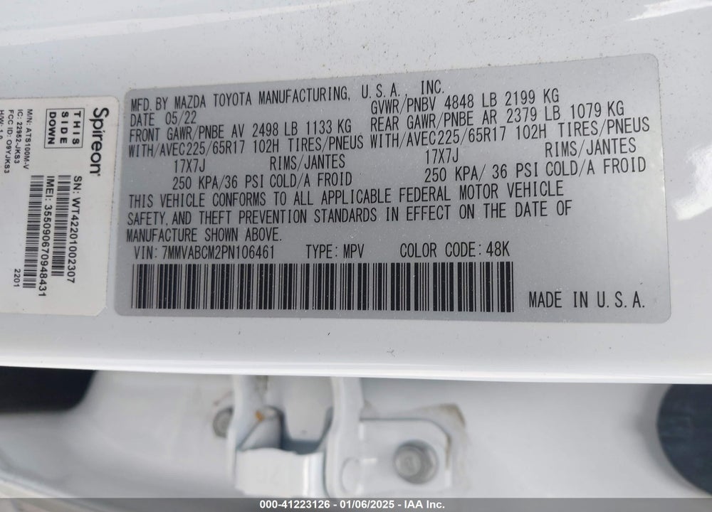 2023 MAZDA CX-50 2.5 S PREFERRED PLUS VIN: 7MMVABCM2PN106461