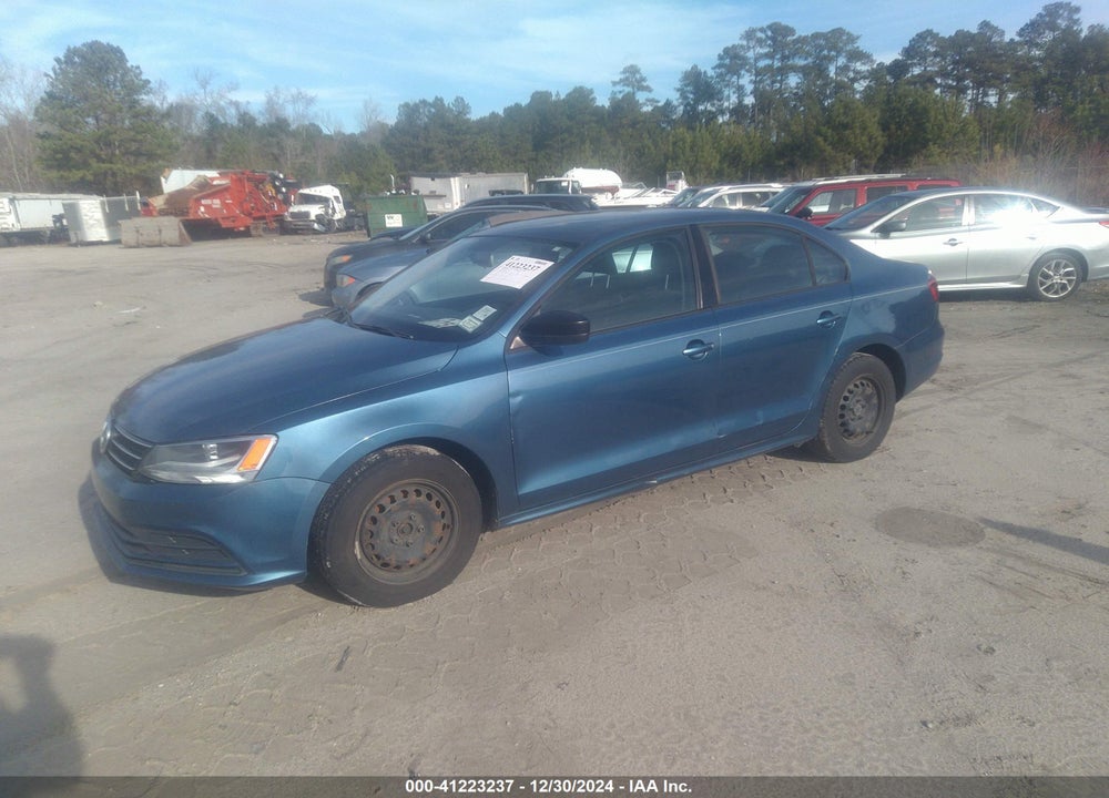 2015 VOLKSWAGEN JETTA 2.0L S VIN: 3VW2K7AJ1FM400638