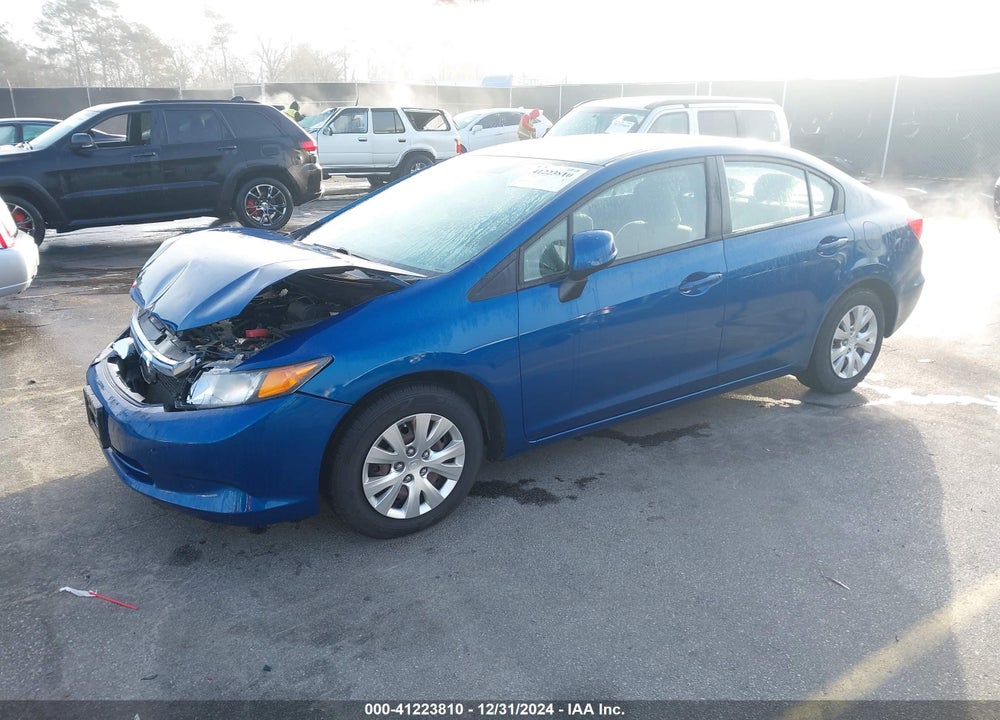 2012 HONDA CIVIC SDN LX VIN: 2HGFB2F5XCH547491