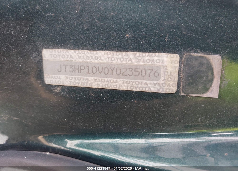 2000 TOYOTA RAV4 VIN: JT3HP10V0Y0235076