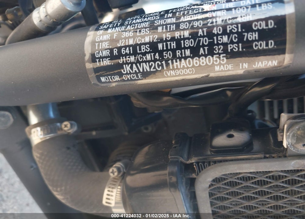 2017 KAWASAKI VN900 C VIN: JKAVN2C11HA068055