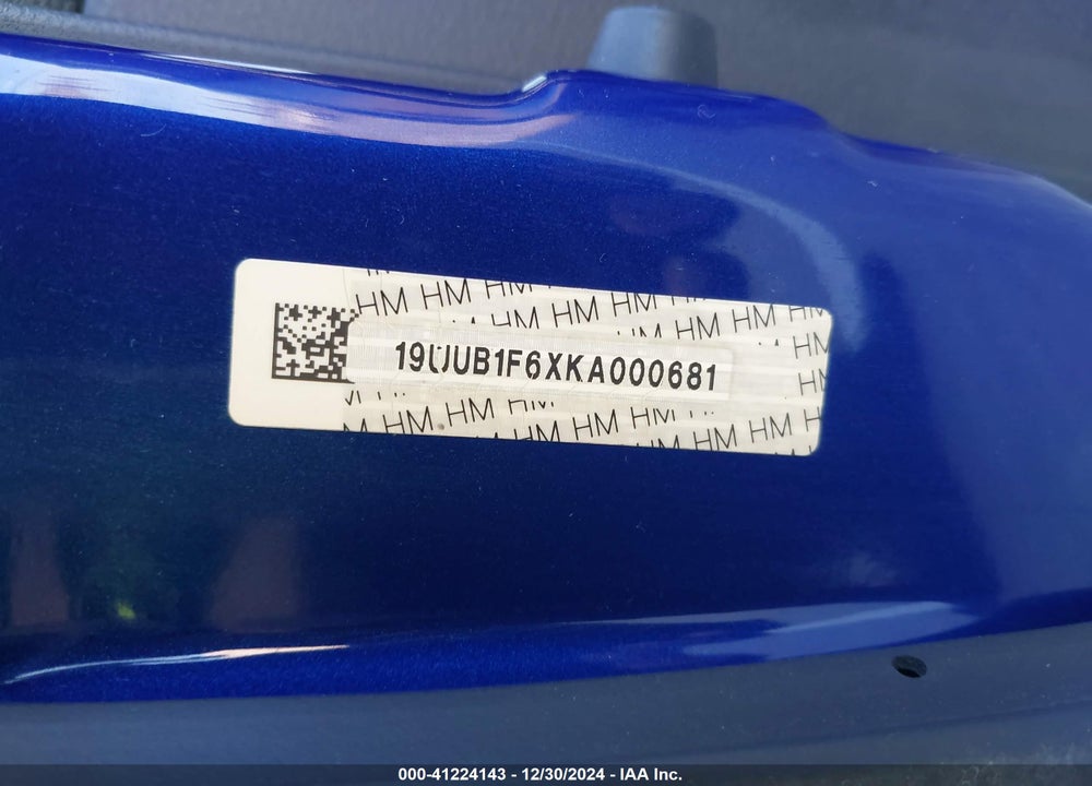 2019 ACURA TLX VIN: 19UUB1F6XKA000681