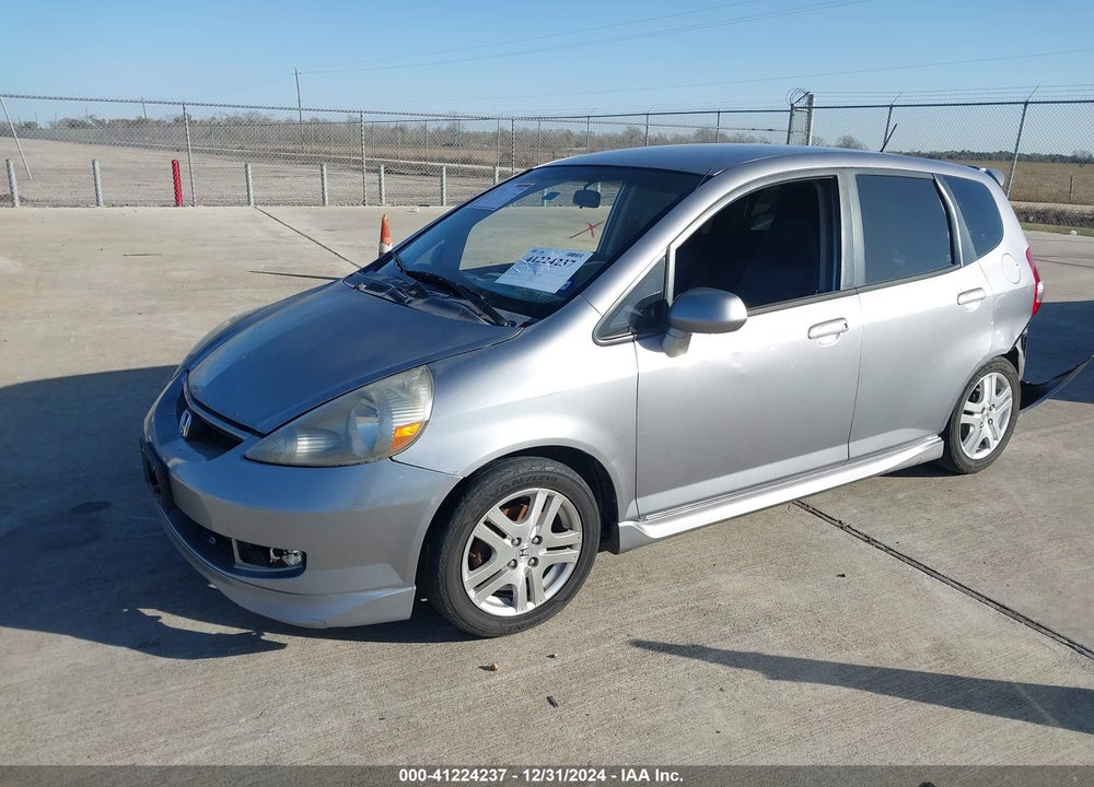 2007 HONDA FIT SPORT VIN: JHMGD38637S059330