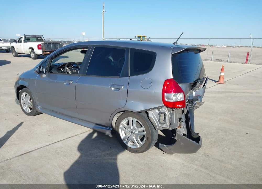 2007 HONDA FIT SPORT VIN: JHMGD38637S059330