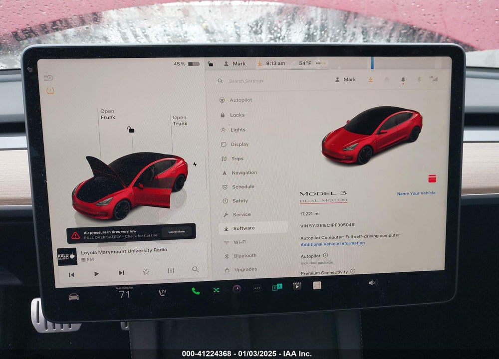 2023 TESLA MODEL 3 PERFORMANCE DUAL MOTOR ALL-WHEEL DRIVE VIN: 5YJ3E1EC1PF395048