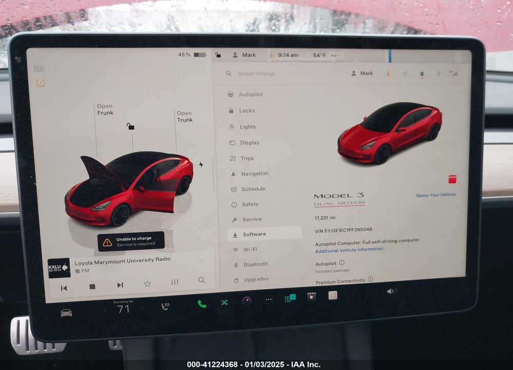 2023 TESLA MODEL 3 PERFORMANCE DUAL MOTOR ALL-WHEEL DRIVE VIN: 5YJ3E1EC1PF395048