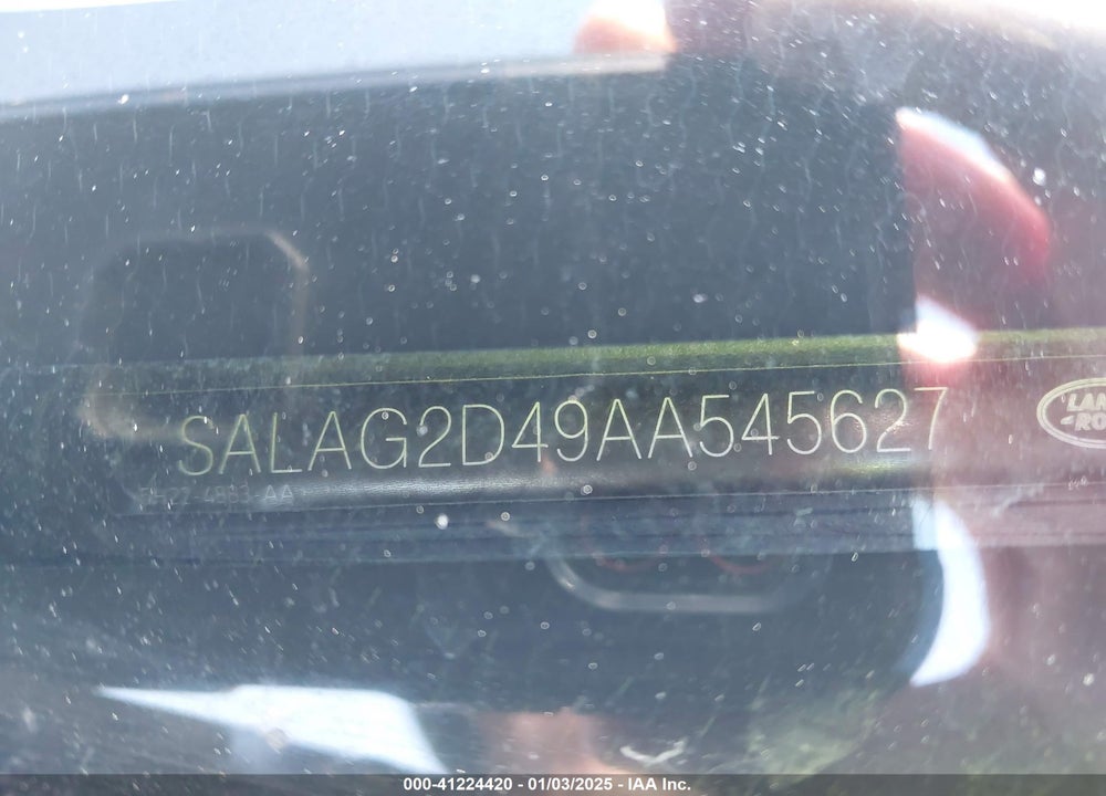 2010 LAND ROVER LR4 VIN: SALAG2D49AA545627