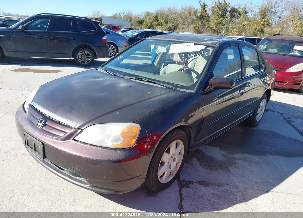 2001 HONDA CIVIC EX VIN: 2HGES26791H528554