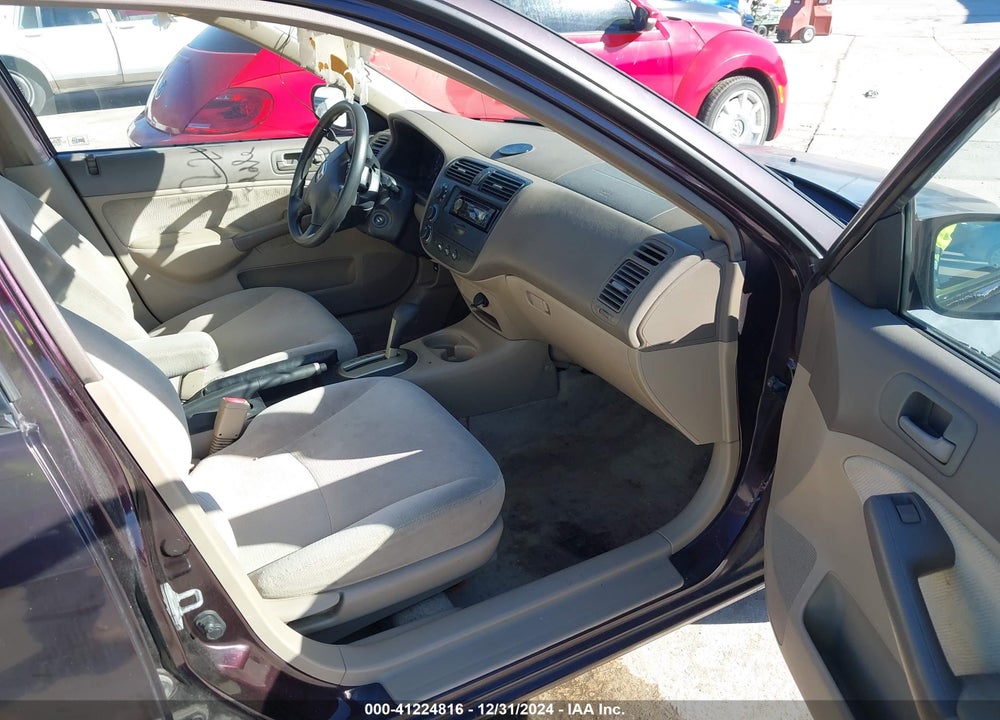 2001 HONDA CIVIC EX VIN: 2HGES26791H528554