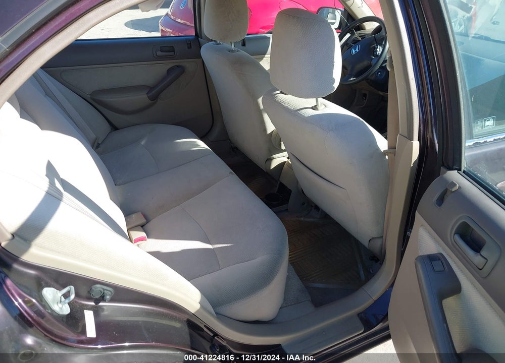 2001 HONDA CIVIC EX VIN: 2HGES26791H528554