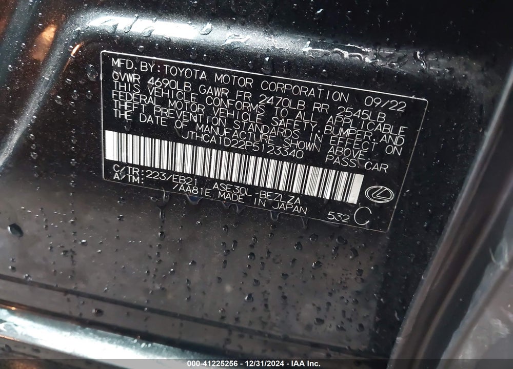 2023 LEXUS IS 300 VIN: JTHCA1D22P5123340