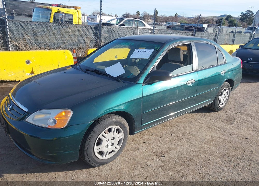 2001 HONDA CIVIC LX VIN: JHMES16581S001698
