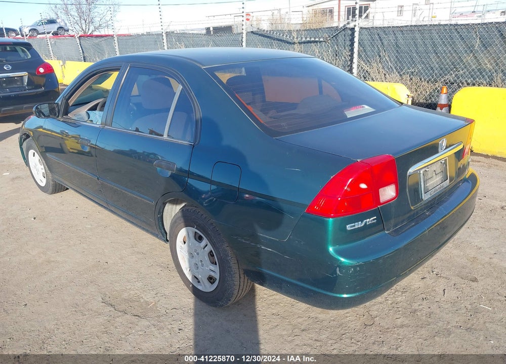 2001 HONDA CIVIC LX VIN: JHMES16581S001698