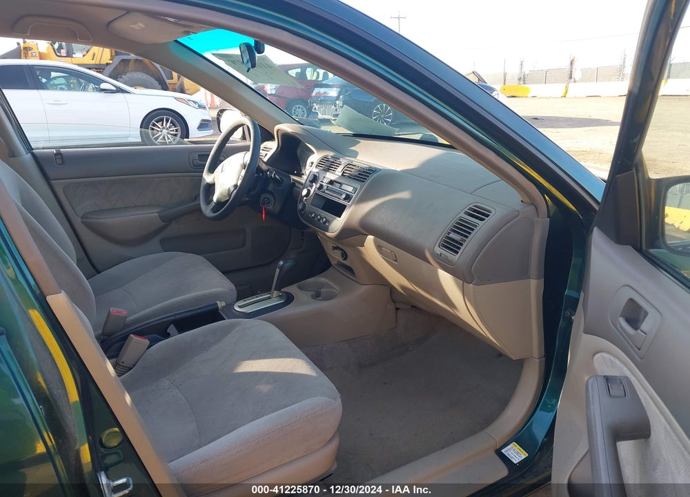 2001 HONDA CIVIC LX VIN: JHMES16581S001698