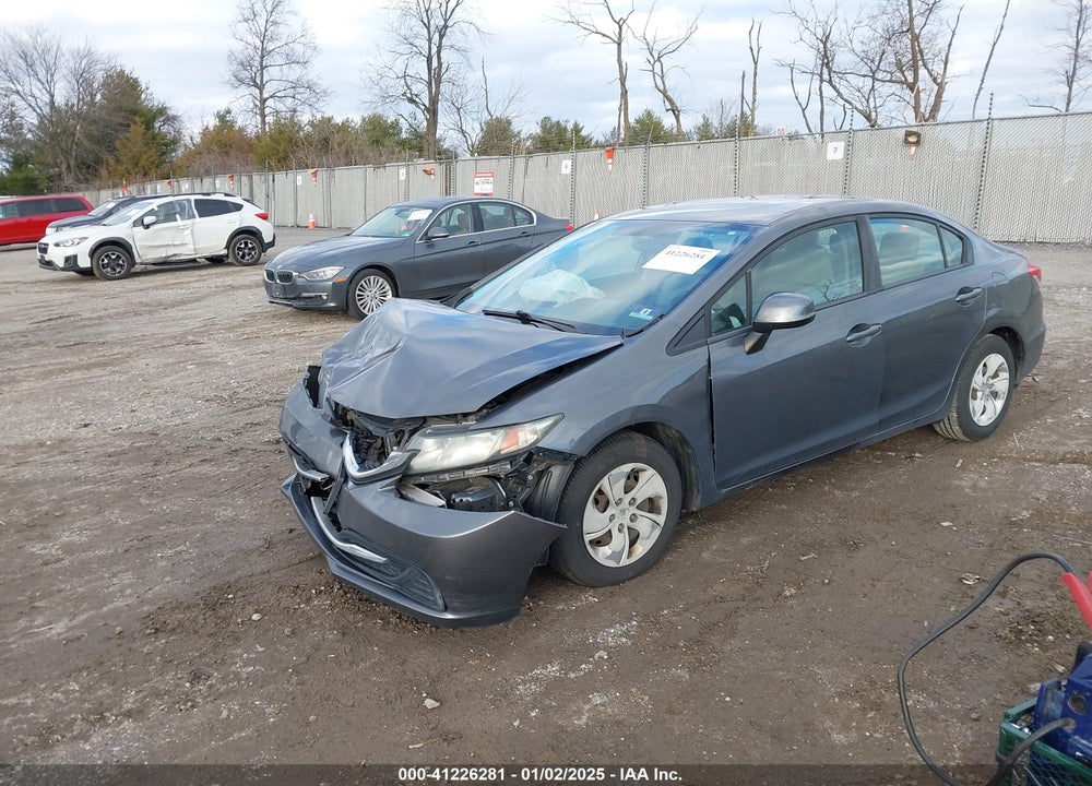 2013 HONDA CIVIC LX VIN: 19XFB2F54DE225988
