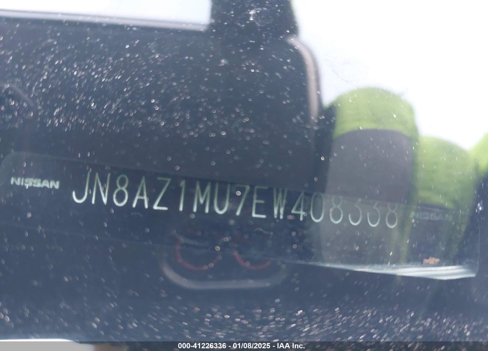 2014 NISSAN MURANO S/SL/SV/LE VIN: JN8AZ1MU7EW408338