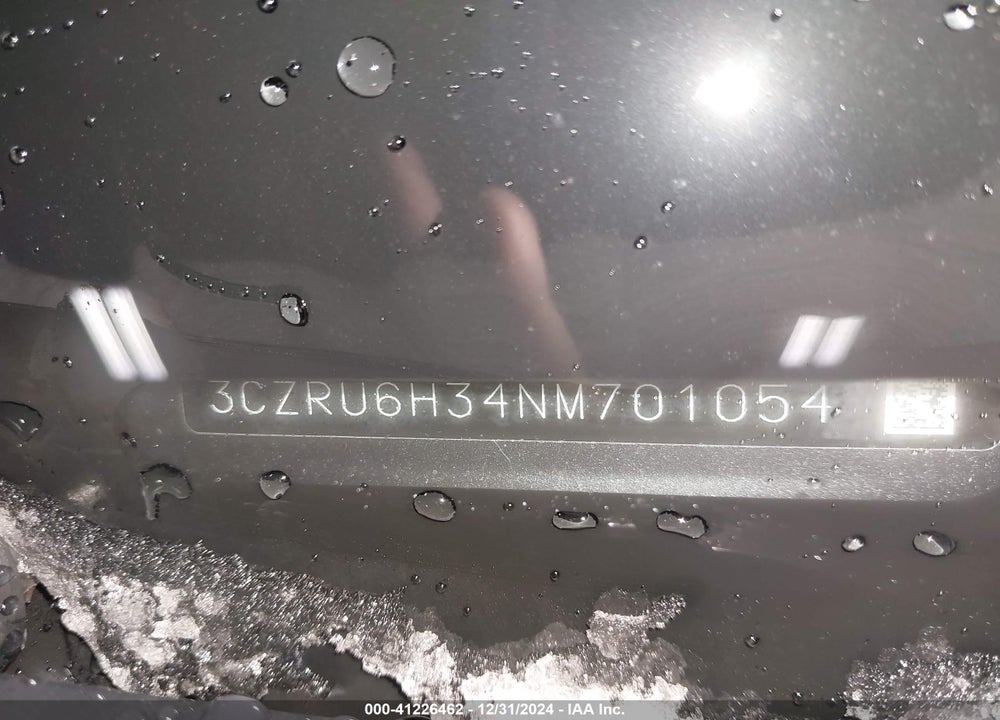 2022 HONDA HR-V AWD LX VIN: 3CZRU6H34NM701054