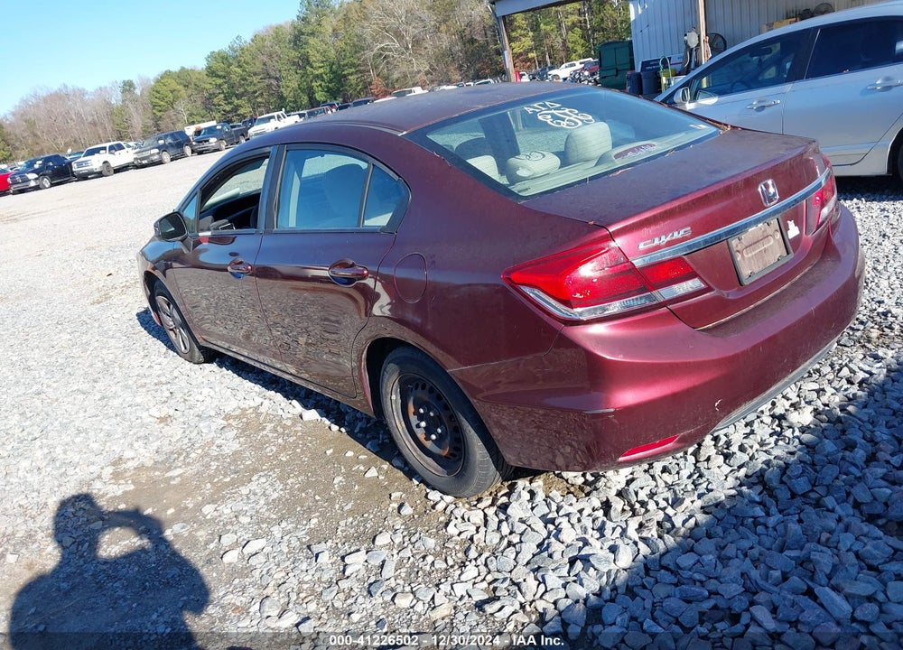 2013 HONDA CIVIC LX VIN: 19XFB2F52DE029158