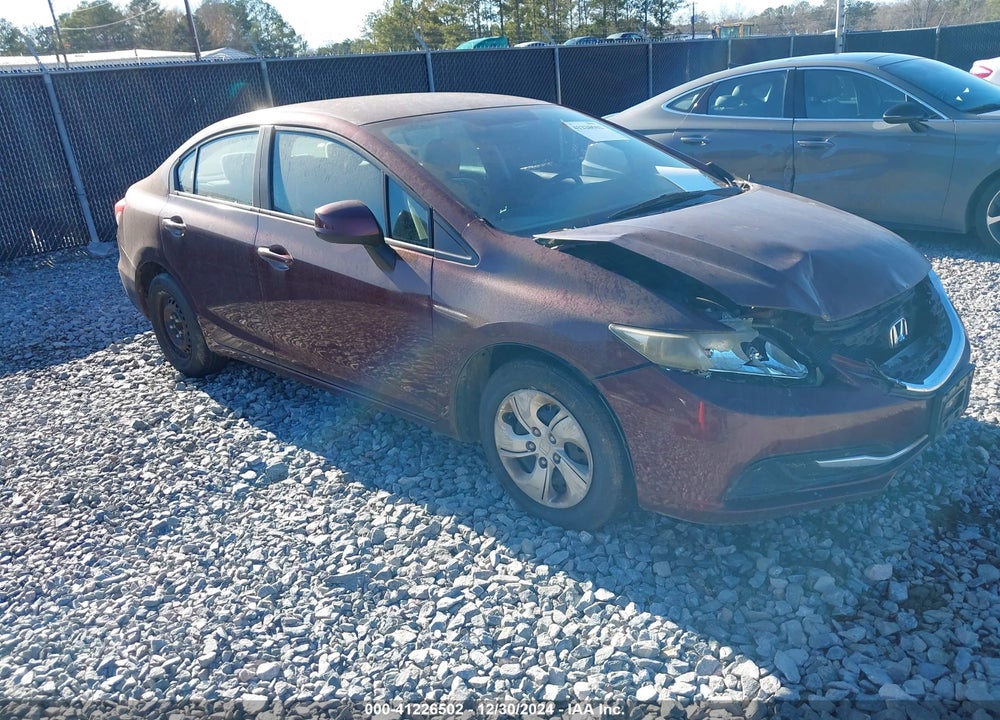 2013 HONDA CIVIC LX VIN: 19XFB2F52DE029158