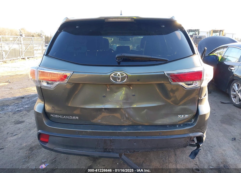 2016 TOYOTA HIGHLANDER XLE V6 VIN: 5TDKKRFH0GS166546