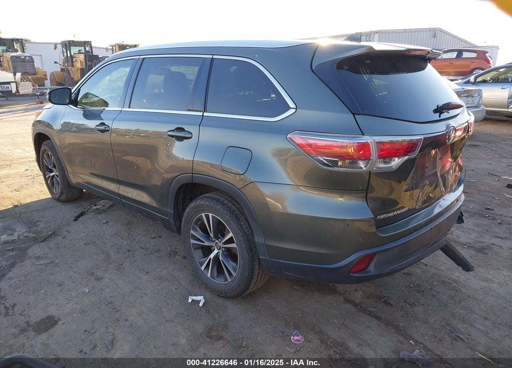 2016 TOYOTA HIGHLANDER XLE V6 VIN: 5TDKKRFH0GS166546