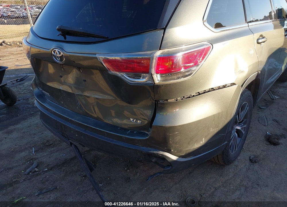 2016 TOYOTA HIGHLANDER XLE V6 VIN: 5TDKKRFH0GS166546