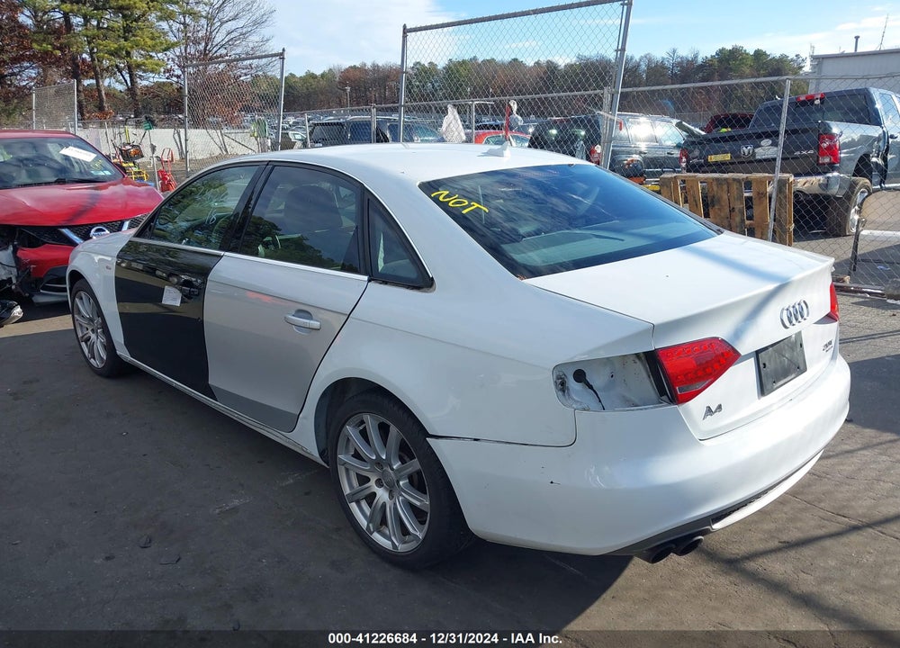 2012 AUDI A4 VIN: WAUFFAFL6CN017048