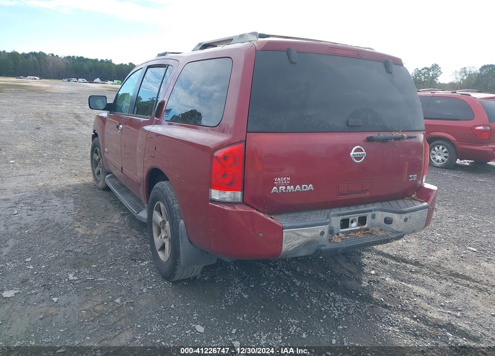 2007 NISSAN ARMADA SE VIN: 5N1BA08A27N712926