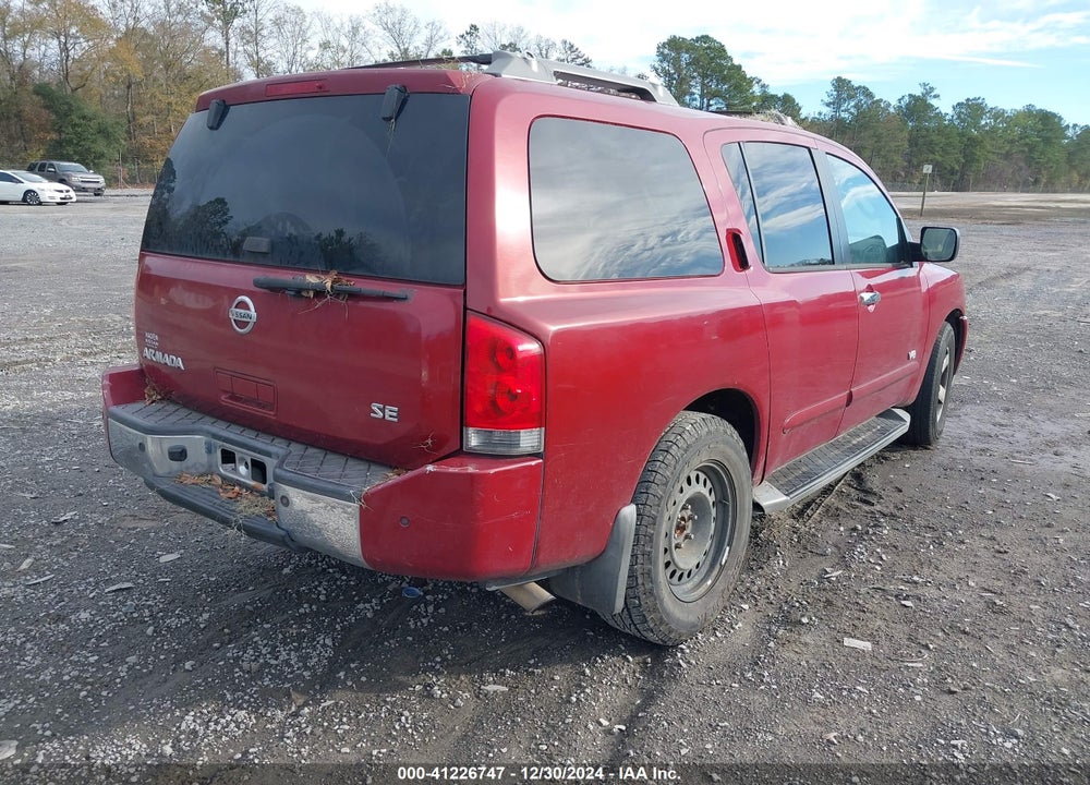 2007 NISSAN ARMADA SE VIN: 5N1BA08A27N712926