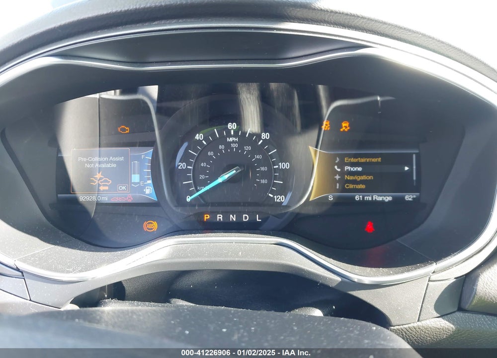 2016 FORD FUSION ENERGI TITANIUM VIN: 3FA6P0SU2GR315484