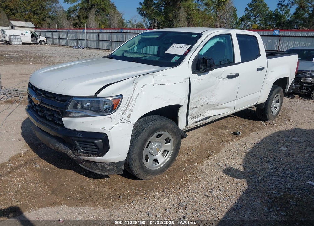 2022 CHEVROLET COLORADO 2WD SHORT BOX WT VIN: 1GCGSBEA1N1311086