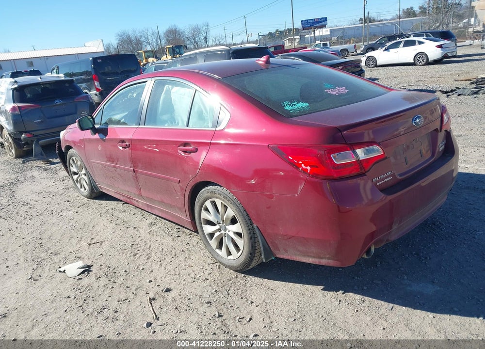 2016 SUBARU LEGACY 2.5I PREMIUM VIN: 4S3BNAH69G3043463
