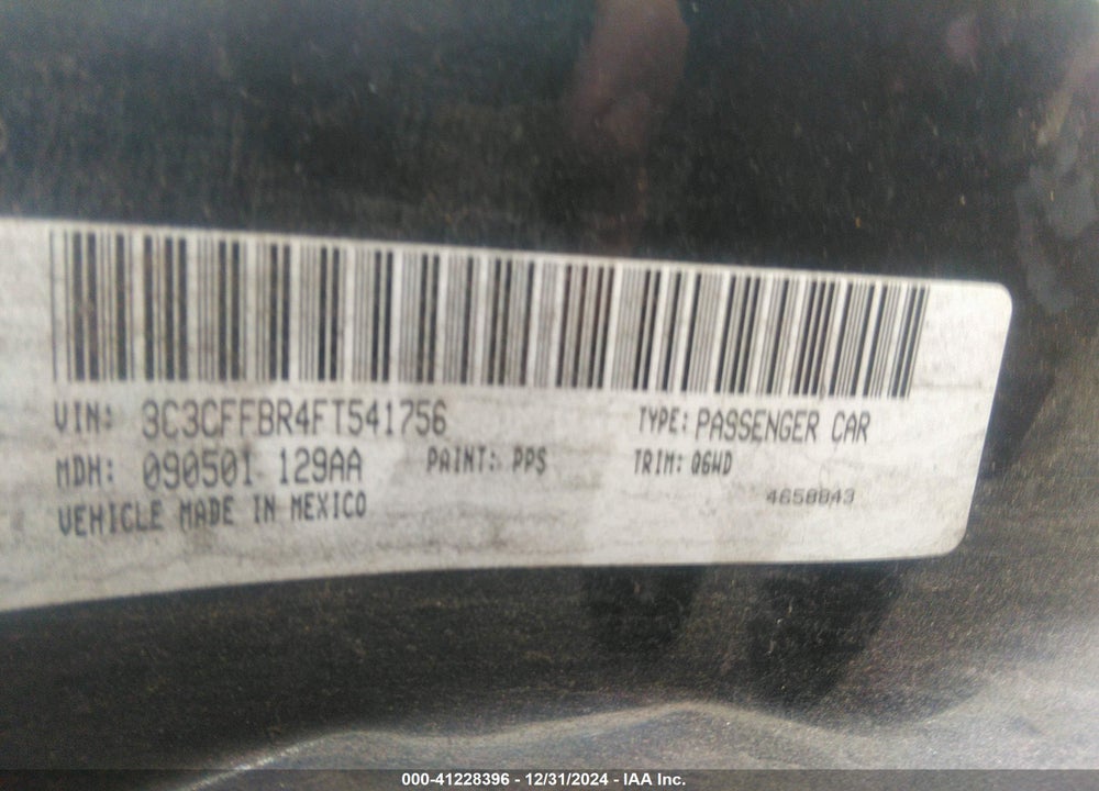 2015 FIAT 500 VIN: 3C3CFFBR4FT541756