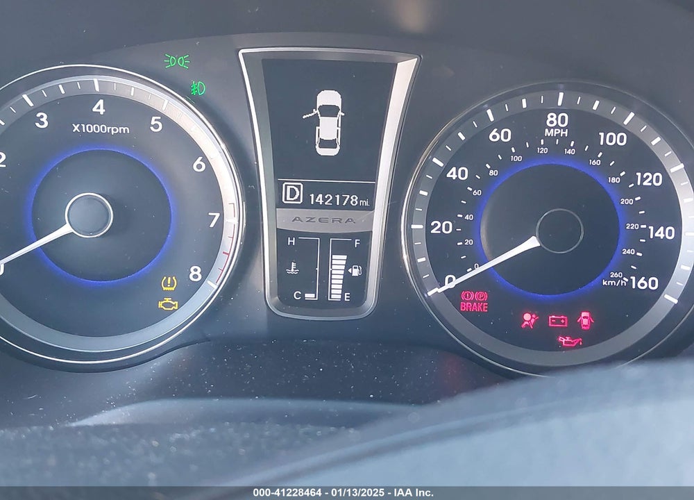 2013 HYUNDAI AZERA VIN: KMHFG4JG2DA255348