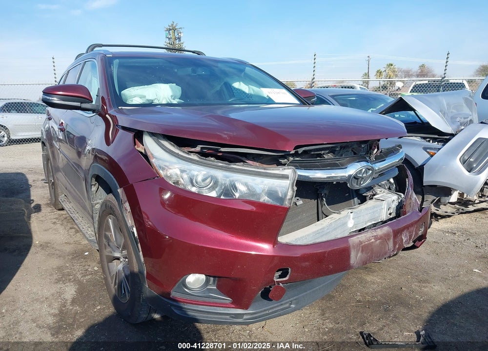 2016 TOYOTA HIGHLANDER XLE V6 VIN: 5TDKKRFH6GS157799