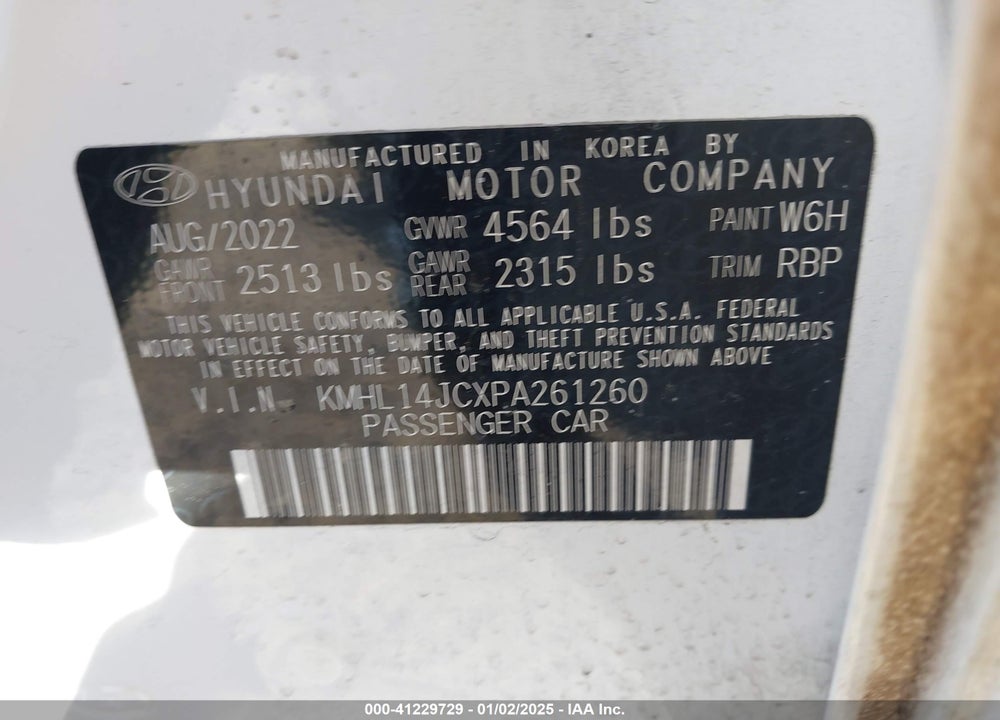 2023 HYUNDAI SONATA N LINE VIN: KMHL14JCXPA261260