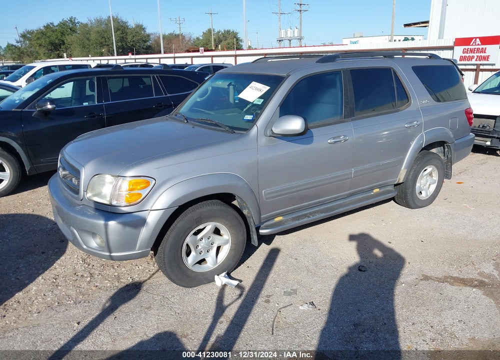 2002 TOYOTA SEQUOIA SR5 V8 VIN: 5TDZT34A02S090592