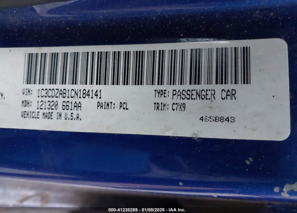 2012 DODGE AVENGER SE VIN: 1C3CDZAB1CN184141