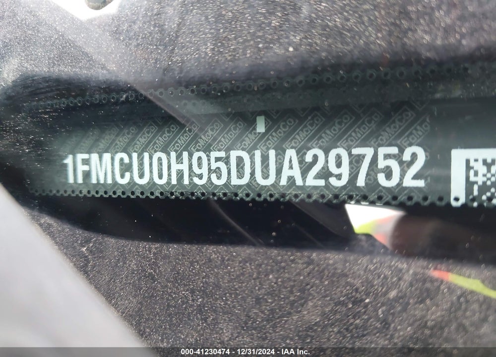 2013 FORD ESCAPE SEL VIN: 1FMCU0H95DUA29752