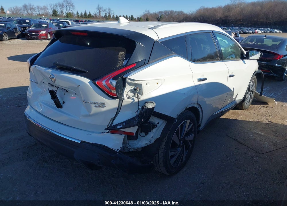 2016 NISSAN MURANO PLATINUM VIN: 5N1AZ2MH1GN144560