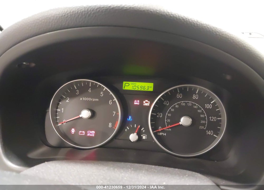 2008 HYUNDAI ACCENT GS VIN: KMHCM36C18U079909