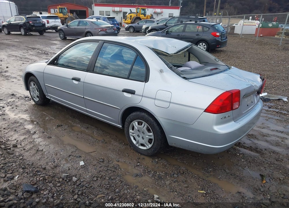 2001 HONDA CIVIC LX VIN: 1HGES16591L013839
