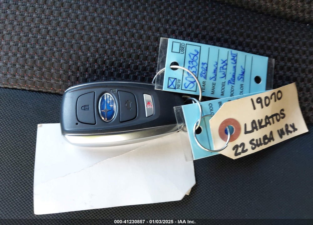 2022 SUBARU WRX PREMIUM VIN: JF1VBAF61N9033356