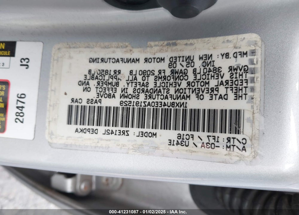 2010 TOYOTA COROLLA LE VIN: 1NXBU4EE0AZ191529