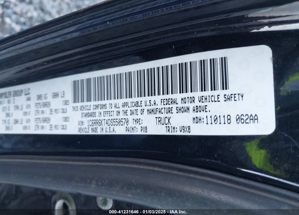 2013 RAM 1500 EXPRESS VIN: 1C6RR6KT4DS550570