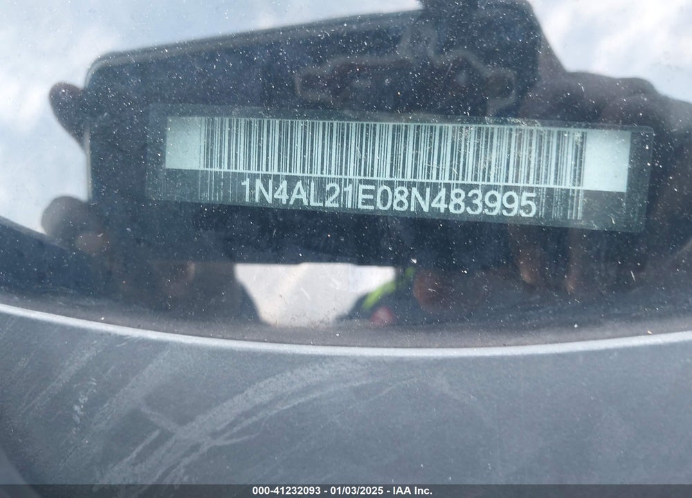 2008 NISSAN ALTIMA VIN: 1N4AL21E08N483995