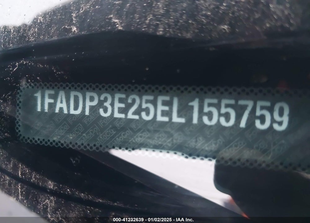 2014 FORD FOCUS VIN: 1FADP3E25EL155759